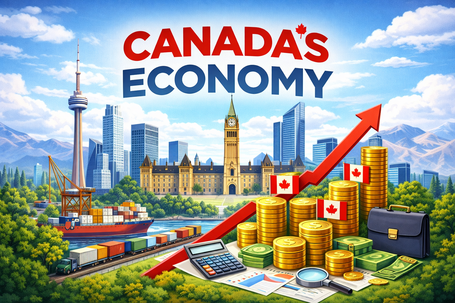 Canada's Economy — trade, Parliament, CN Tower, services and resources (Discover Canada Chapter 9)