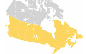 10 Provinces of Canada — Geography, Canadian citizenship test flashcard