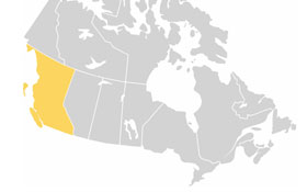 The West Coast — Geography, Canadian citizenship test flashcard