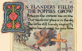 In Flanders Fields — War & Military, Canadian citizenship test flashcard