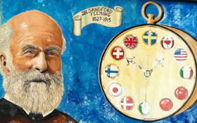 Sir Sandford Fleming — Discoveries & Inventions, Canadian citizenship test flashcard