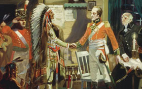 Chief Tecumseh — Aboriginal Peoples, Canadian citizenship test flashcard